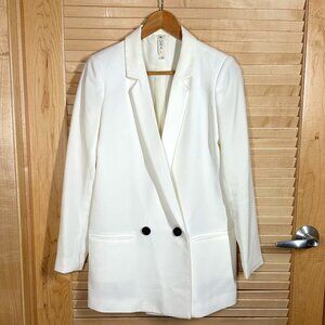 White Midi Blazer